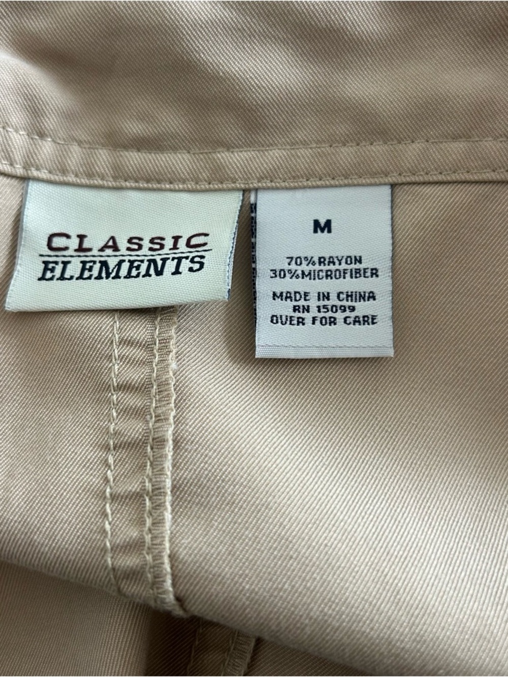 Classic Elements Tan Pinafore Midi Dress with Front Pockets - Picture 6 of 6